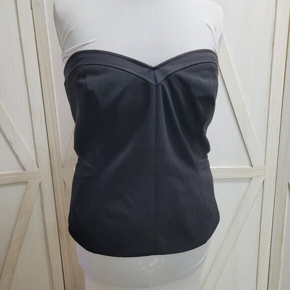 Michel Studio NWT Black Corset style Top - Picture 1 of 7